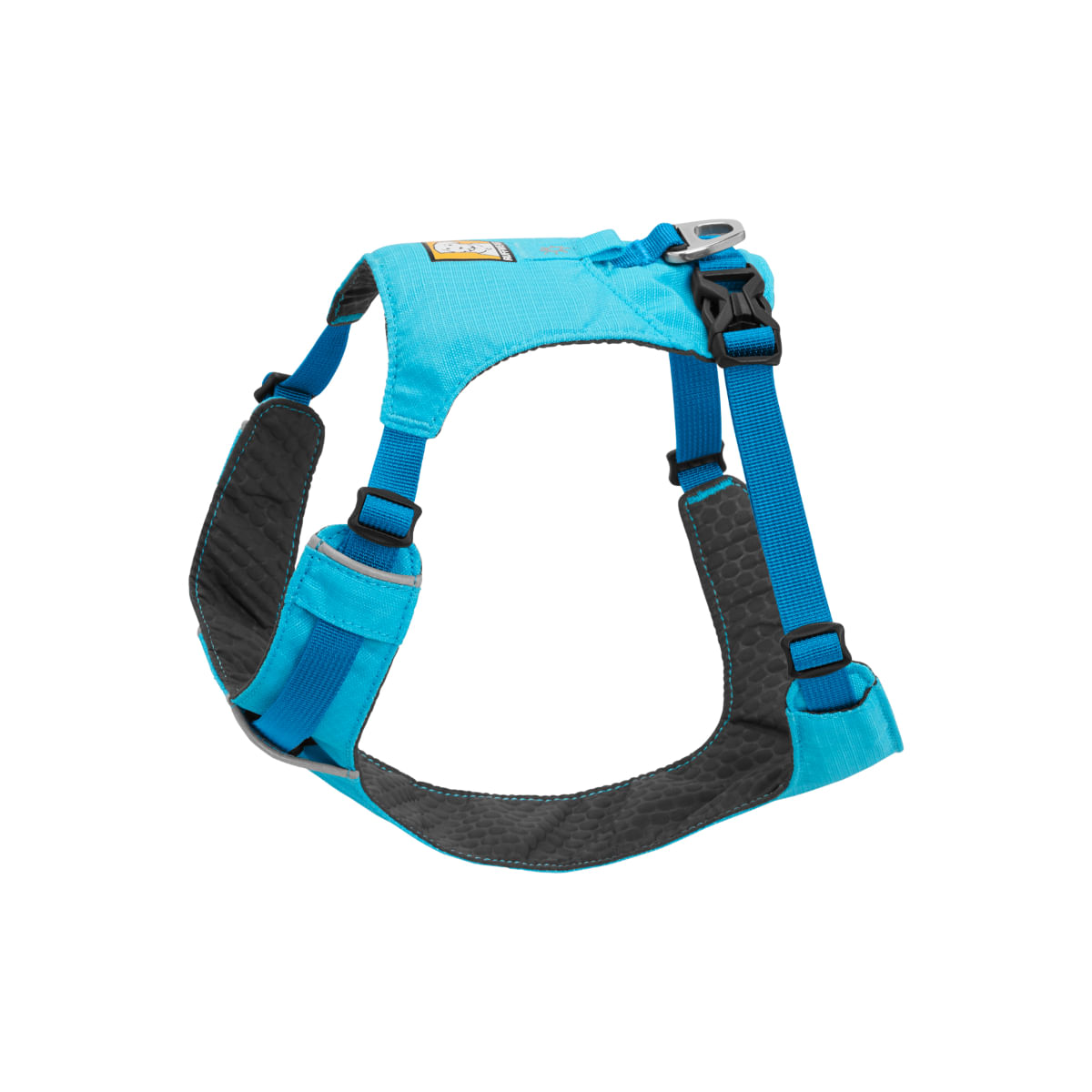 RUFFWEAR Hi &amp; Light, ham prindere spate câini, ajustabil, reflectorizant RUFFWEAR Hi &amp; Light Blue Atoll, ham prindere spate câini, ajustabil, reflectorizant, albastru, L-XL(81-107cm)